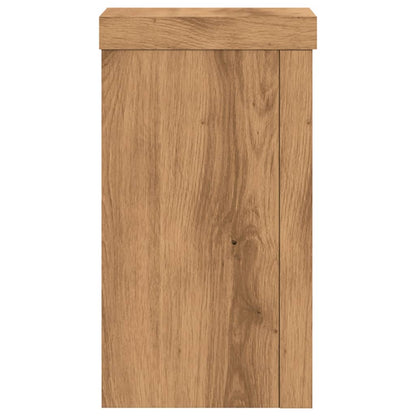 Plantenstandaards 2 St 10X10X18 Cm Hout Artisanaal Eiken
