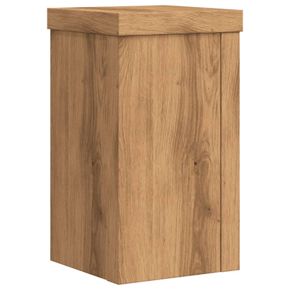 Plantenstandaards 2 St 10X10X18 Cm Hout Artisanaal Eiken