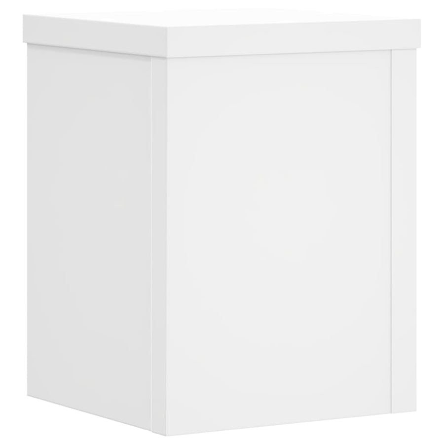 Plantenstandaards 2 st 15x15x20 cm bewerkt hout wit