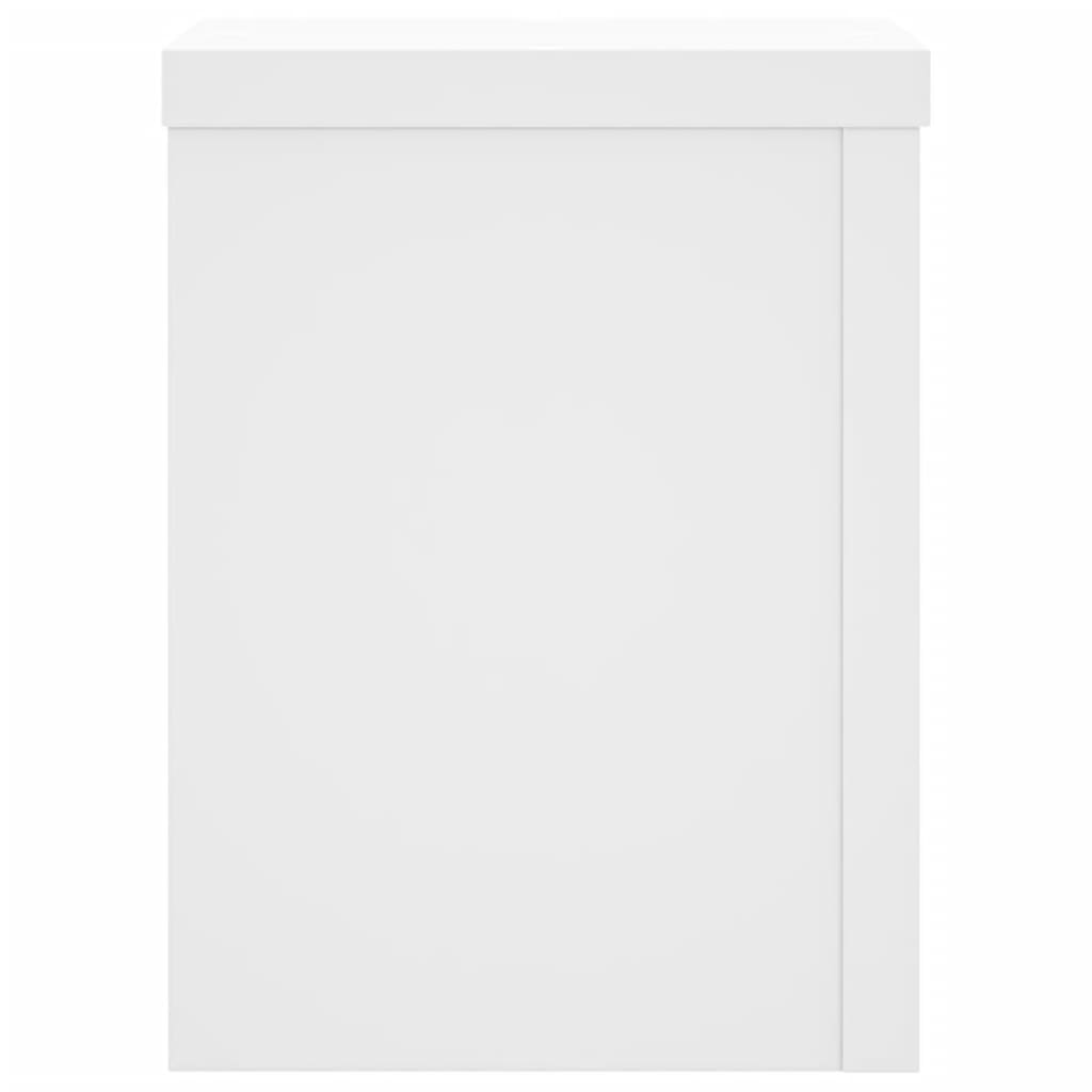 Plantenstandaards 2 st 15x15x20 cm bewerkt hout wit