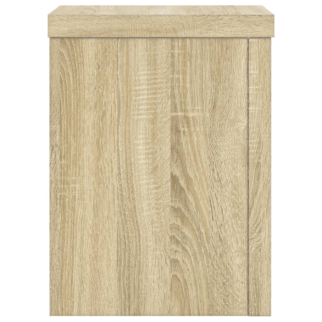 Plantenstandaards 2 st 15x15x20 cm bewerkt hout sonoma eiken