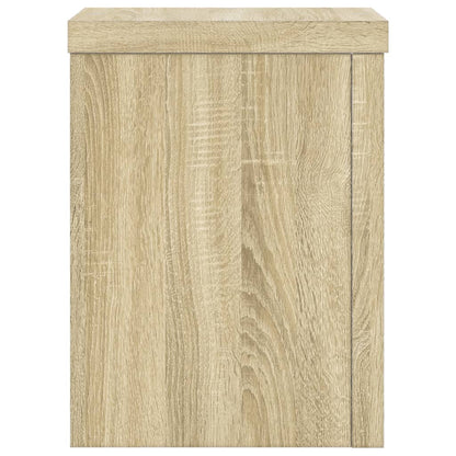 Plantenstandaards 2 st 15x15x20 cm bewerkt hout sonoma eiken