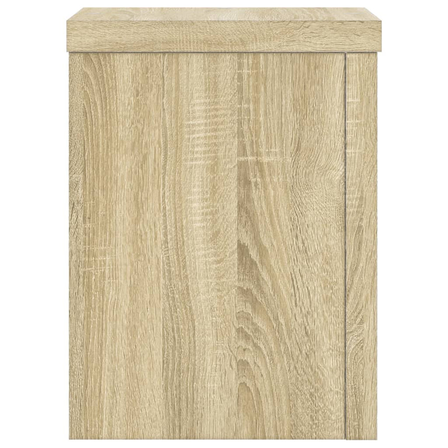 Plantenstandaards 2 st 15x15x20 cm bewerkt hout sonoma eiken
