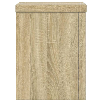 Plantenstandaards 2 st 15x15x20 cm bewerkt hout sonoma eiken