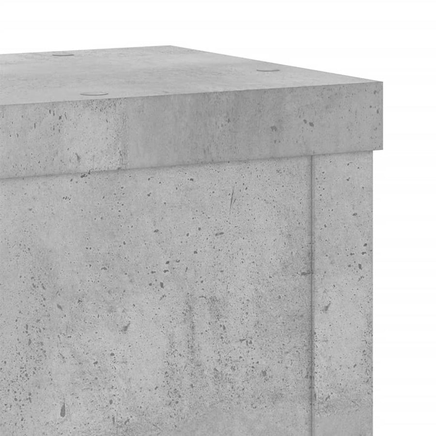 Plantenstandaards 2 st 15x15x20 cm bewerkt hout betongrijs