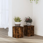 Plant stands 2 pcs 15x15x20 cm treated wood smoked oak