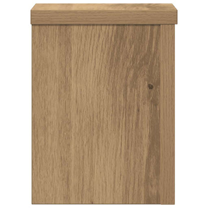 Plantenstandaards 2 st 15x15x20 cm hout artisanaal eiken