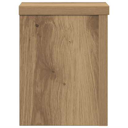 Plantenstandaards 2 st 15x15x20 cm hout artisanaal eiken