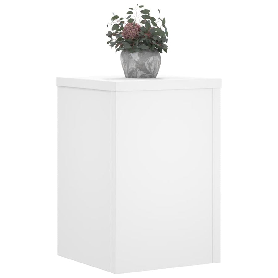 Plantenstandaards 2 st 20x20x30 cm bewerkt hout wit