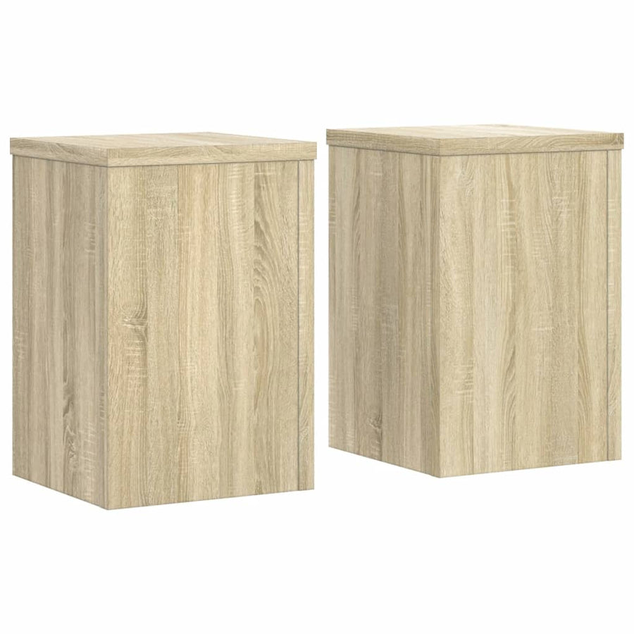 Plantenstandaards 2 st 20x20x30 cm bewerkt hout sonoma eiken