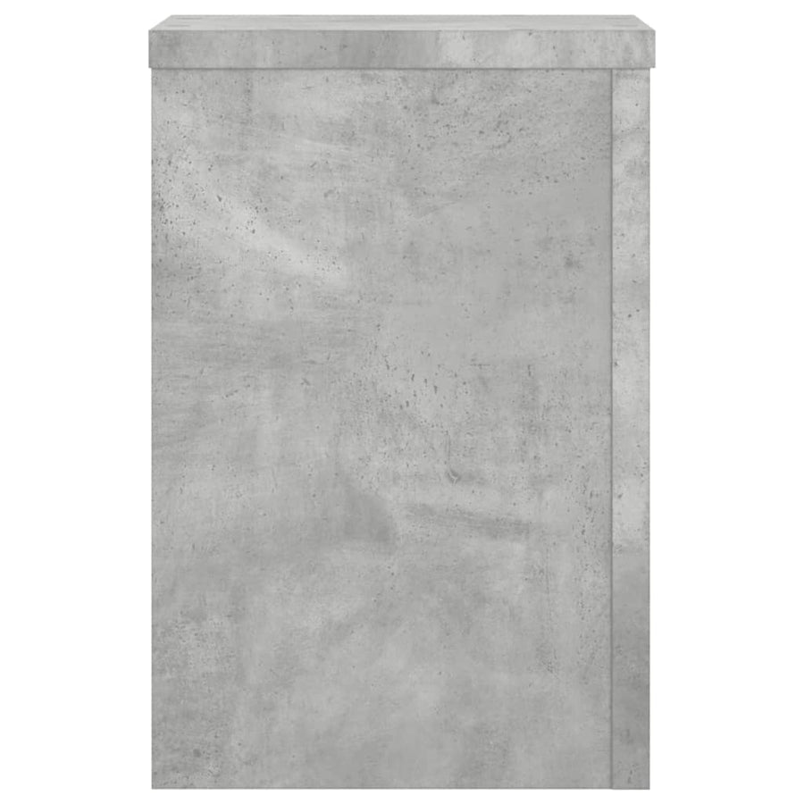 Plantenstandaards 2 st 20x20x30 cm bewerkt hout betongrijs