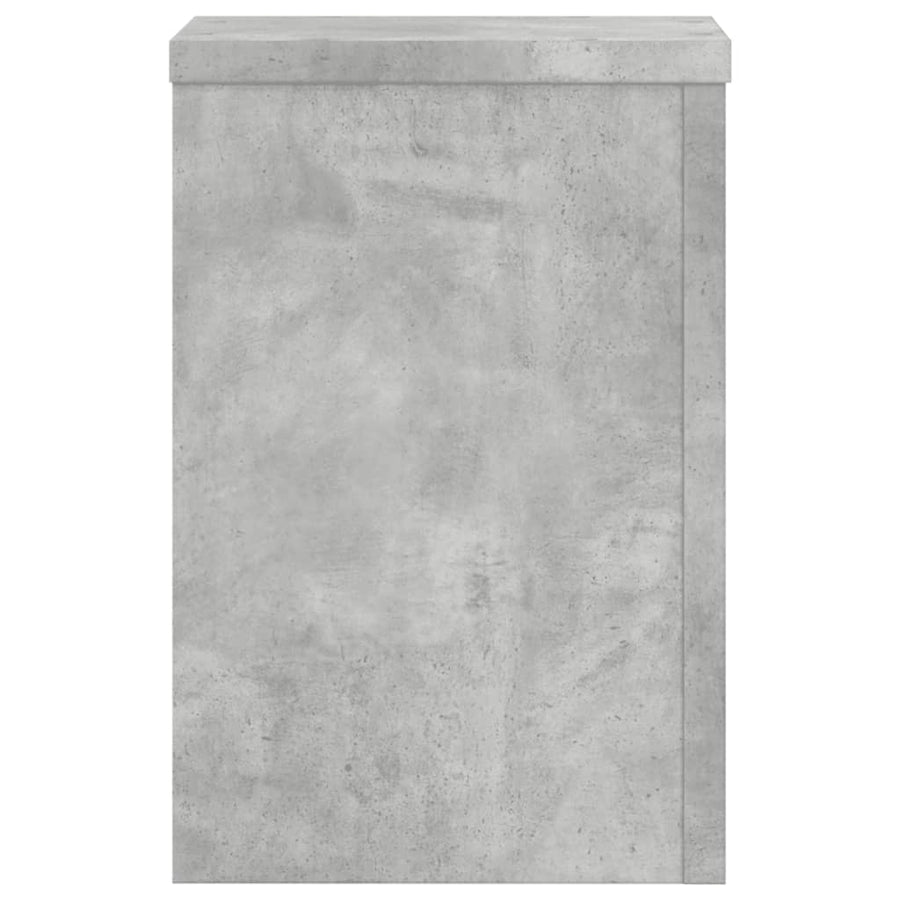 Plantenstandaards 2 st 20x20x30 cm bewerkt hout betongrijs
