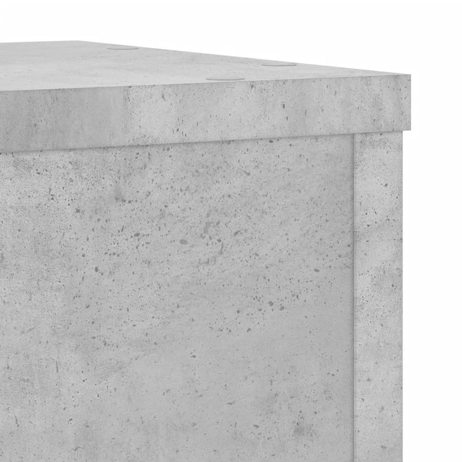Plantenstandaards 2 st 20x20x30 cm bewerkt hout betongrijs