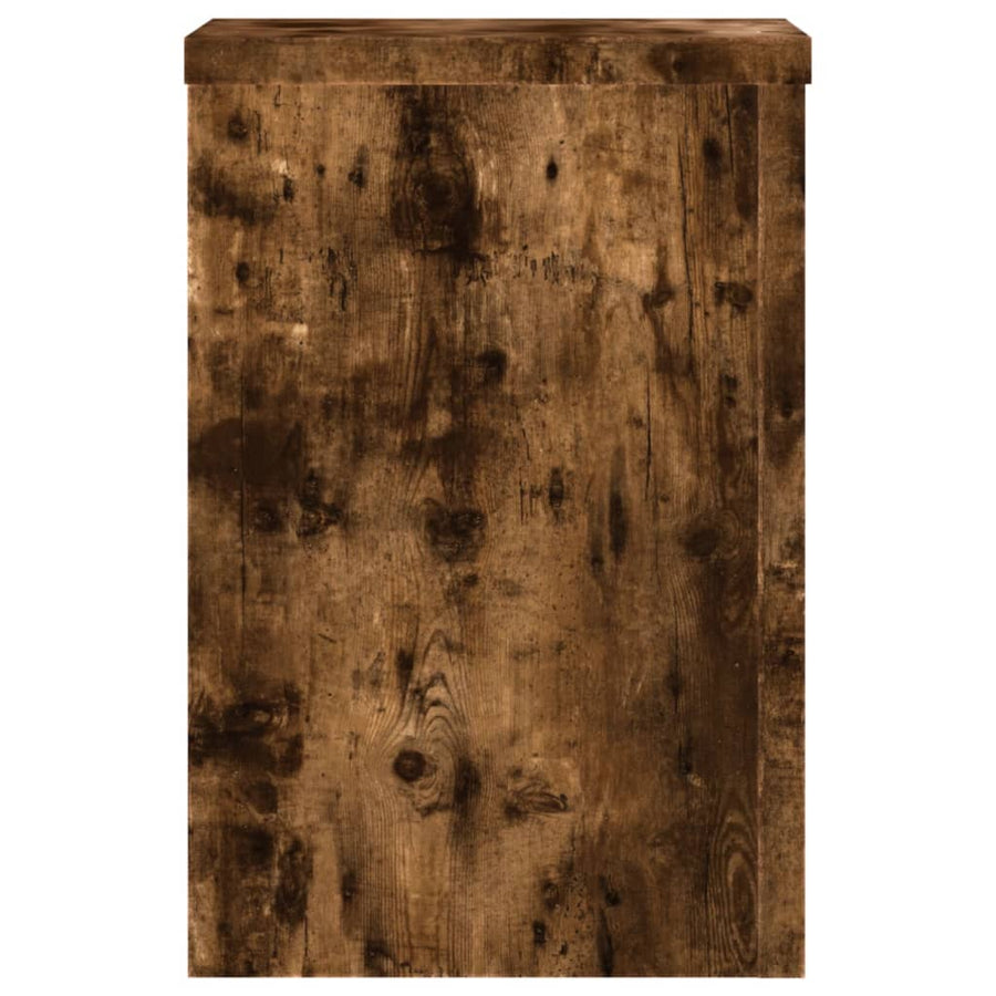 Plantenstandaards Bewerkt Hout 20 x 20 x 30 cm Gerookt eiken