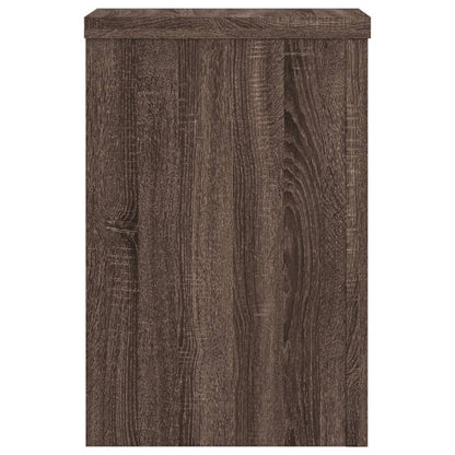 Plantenstandaards 2 st 20x20x30 cm bewerkt hout bruin eiken