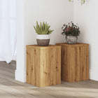 Plant stands 2 pcs 20x20x30 cm wood artisanal oak