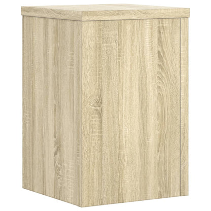 Plantenstandaards 2 st 25x25x35 cm bewerkt hout sonoma eiken