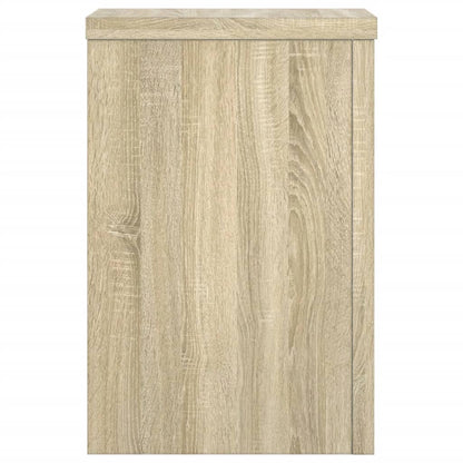 Plantenstandaards 2 st 25x25x35 cm bewerkt hout sonoma eiken