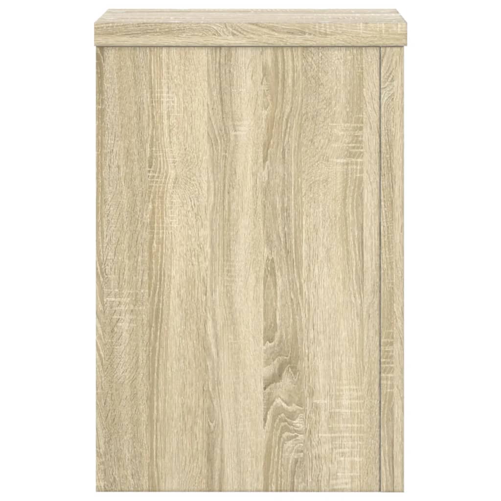 Plantenstandaards 2 st 25x25x35 cm bewerkt hout sonoma eiken
