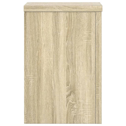 Plantenstandaards 2 st 25x25x35 cm bewerkt hout sonoma eiken