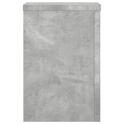Plantenstandaards 2 st 25x25x35 cm bewerkt hout betongrijs