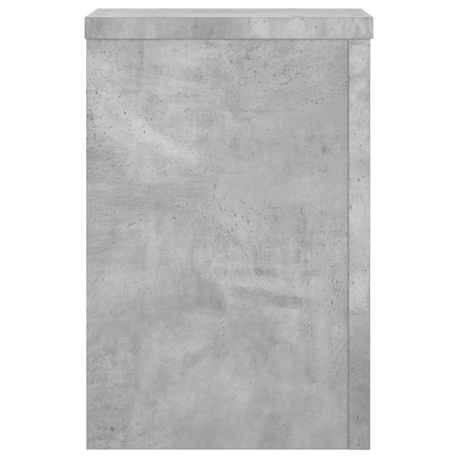 Plantenstandaards 2 st 25x25x35 cm bewerkt hout betongrijs