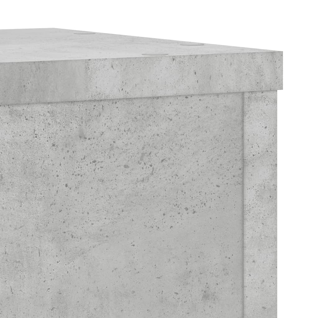 Plantenstandaards 2 st 25x25x35 cm bewerkt hout betongrijs