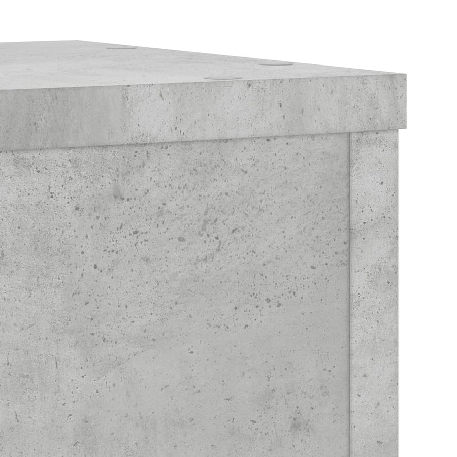 Plantenstandaards 2 st 25x25x35 cm bewerkt hout betongrijs