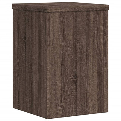 Plantenstandaards 2 st 25x25x35 cm bewerkt hout bruin eiken