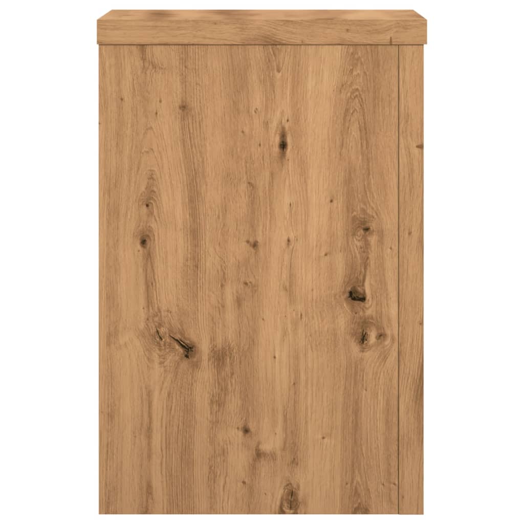 Plantenstandaards 2 st 25x25x35 cm hout artisanaal eiken