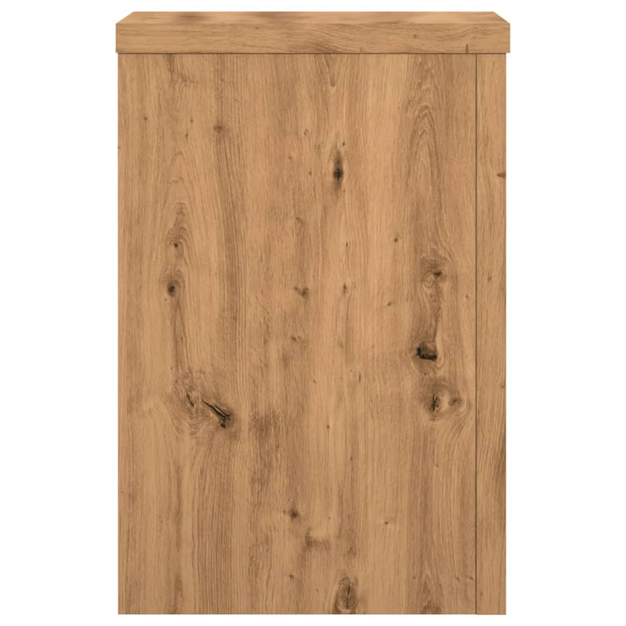 Plantenstandaards 2 st 25x25x35 cm hout artisanaal eiken