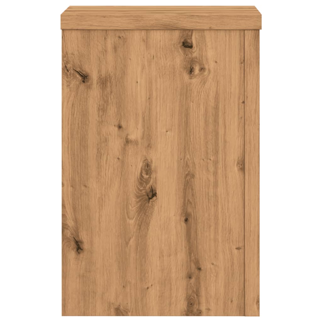 Plantenstandaards 2 st 25x25x35 cm hout artisanaal eiken