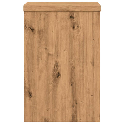 Plantenstandaards 2 st 25x25x35 cm hout artisanaal eiken