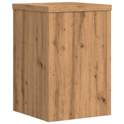 Plantenstandaards 2 st 25x25x35 cm hout artisanaal eiken
