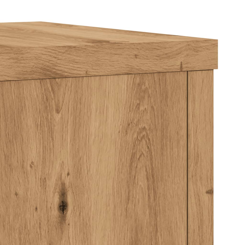 Plantenstandaards 2 st 25x25x35 cm hout artisanaal eiken