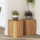 Plant stands 2 pcs 25x25x35 cm wood artisan oak
