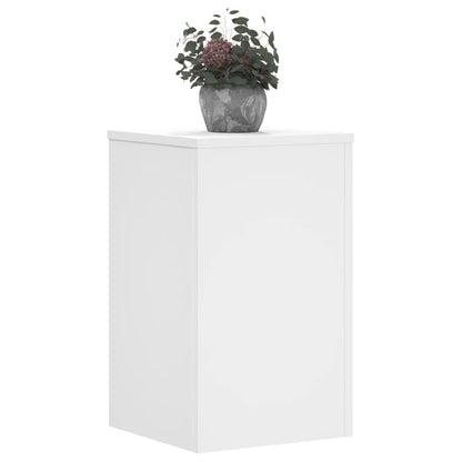 Plantenstandaards 2 st 30x30x50 cm bewerkt hout wit