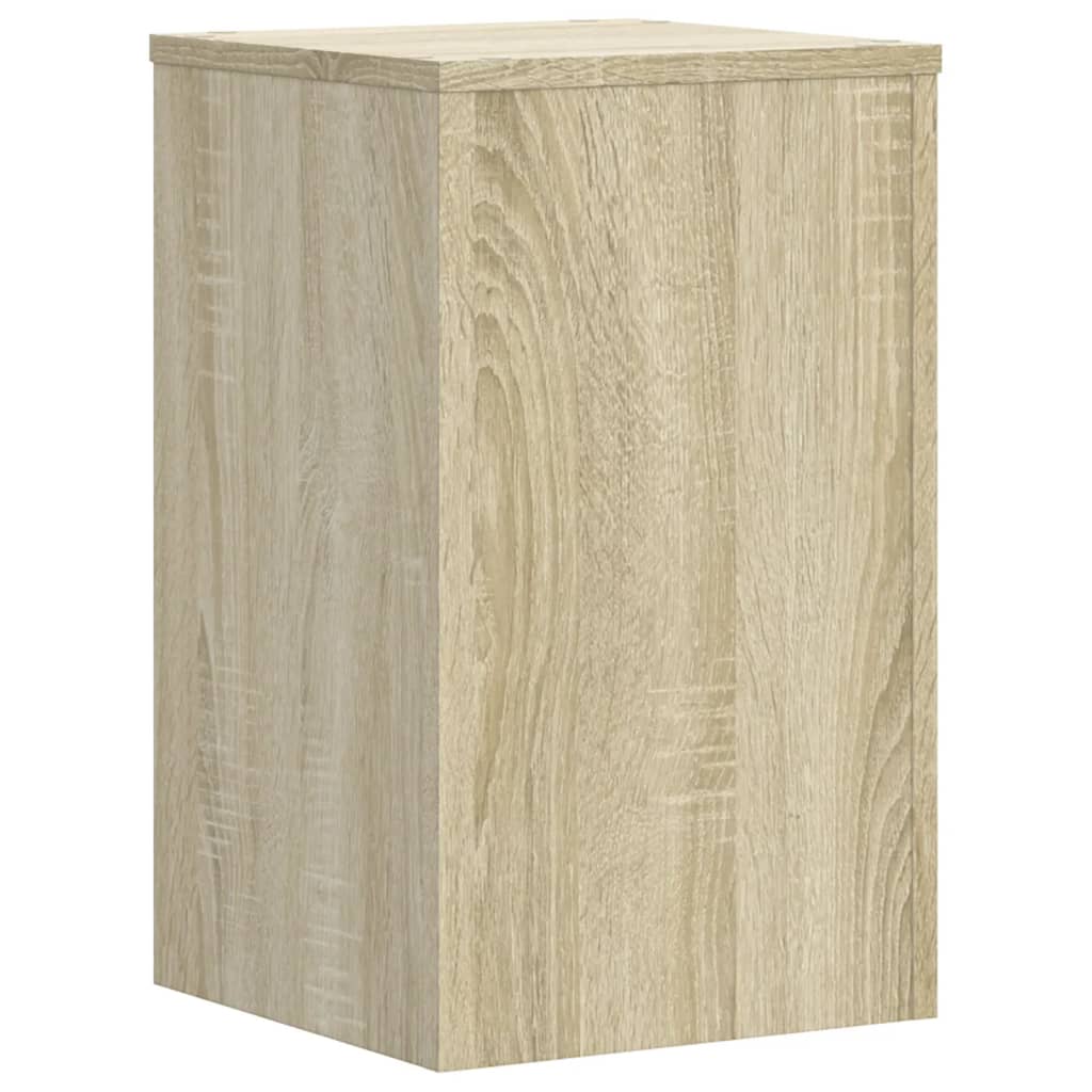 Plantenstandaards 2 st 30x30x50 cm bewerkt hout sonoma eiken