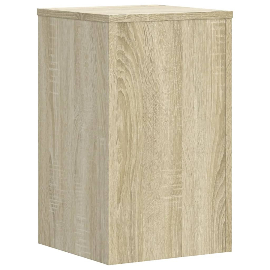 Plantenstandaards 2 st 30x30x50 cm bewerkt hout sonoma eiken