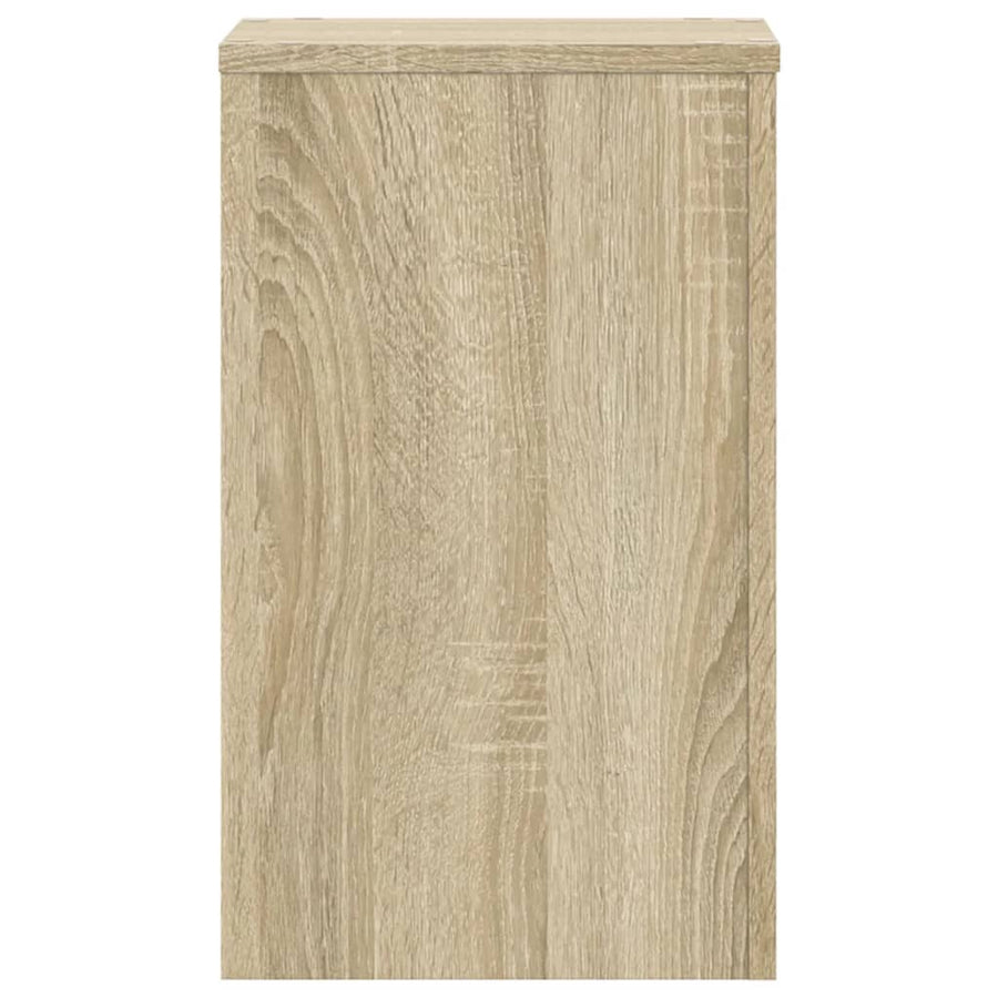 Plantenstandaards 2 st 30x30x50 cm bewerkt hout sonoma eiken