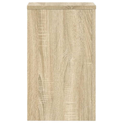 Plantenstandaards 2 st 30x30x50 cm bewerkt hout sonoma eiken