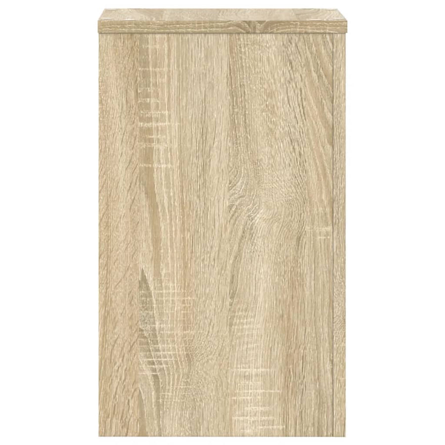 Plantenstandaards 2 st 30x30x50 cm bewerkt hout sonoma eiken