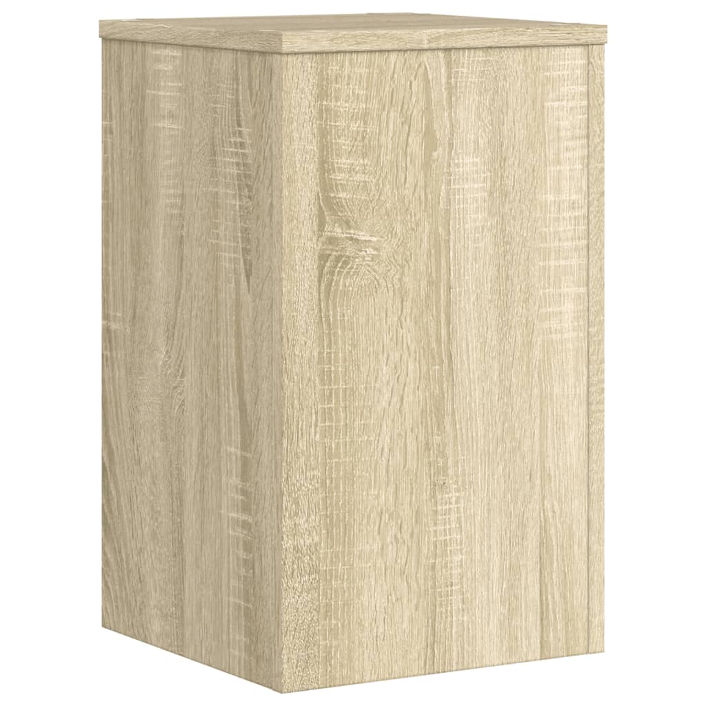 Plantenstandaards 2 st 30x30x50 cm bewerkt hout sonoma eiken