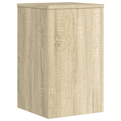 Plantenstandaards 2 st 30x30x50 cm bewerkt hout sonoma eiken