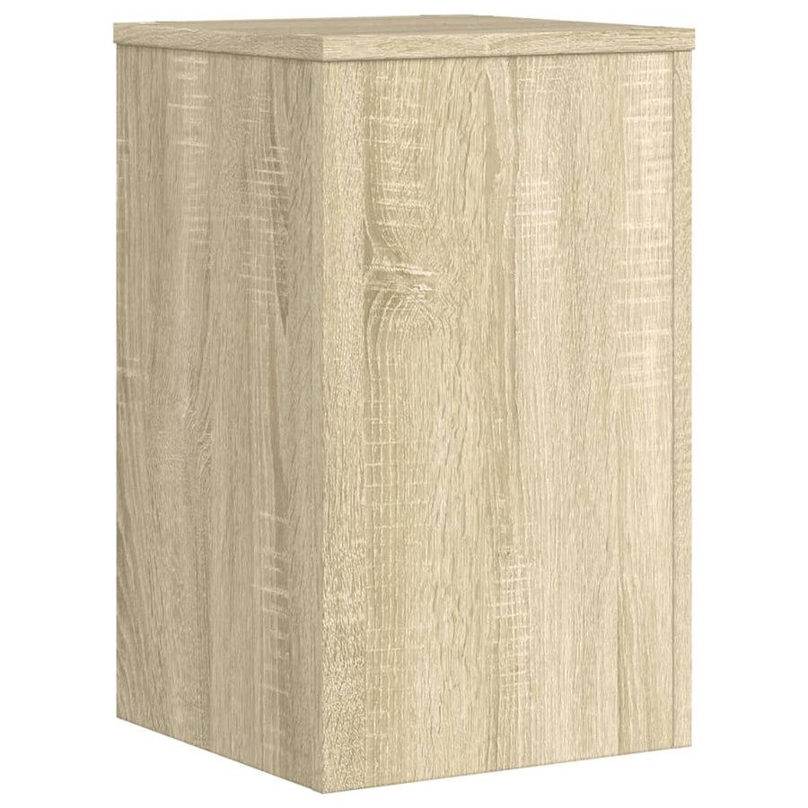 Plantenstandaards 2 st 30x30x50 cm bewerkt hout sonoma eiken