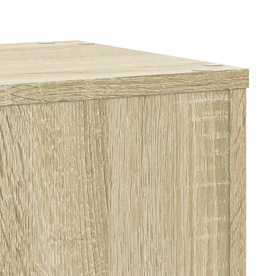 Plantenstandaards 2 st 30x30x50 cm bewerkt hout sonoma eiken