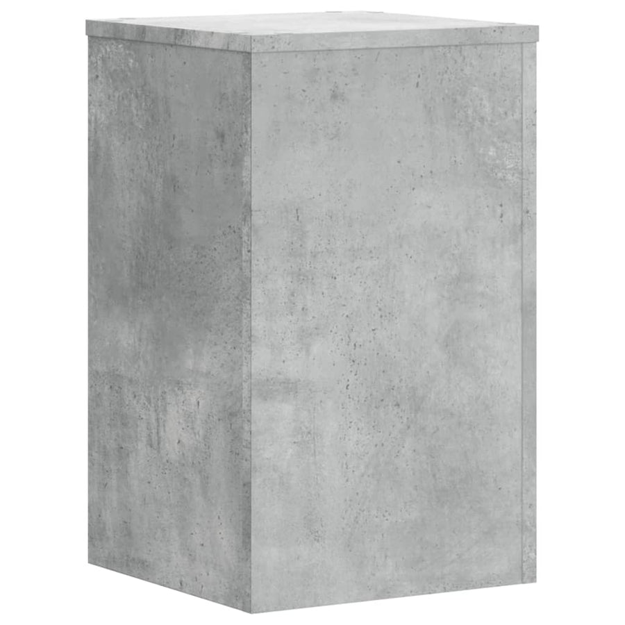 Plantenstandaards 2 st 30x30x50 cm bewerkt hout betongrijs