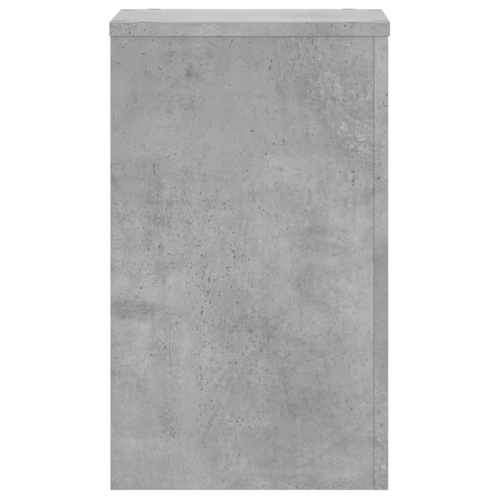 Plantenstandaards 2 st 30x30x50 cm bewerkt hout betongrijs