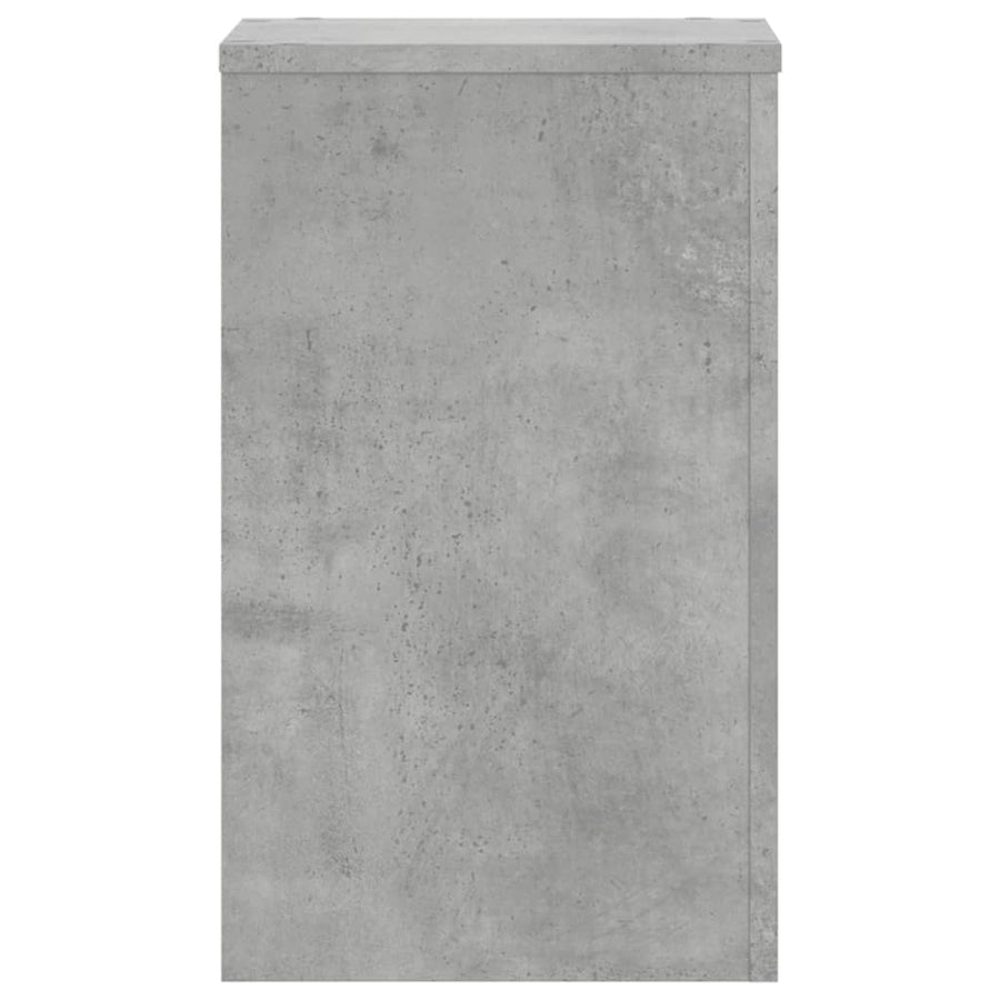 Plantenstandaards 2 st 30x30x50 cm bewerkt hout betongrijs