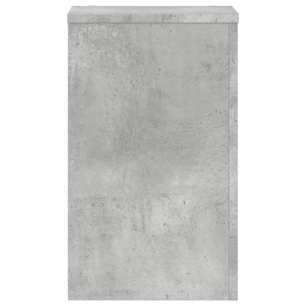 Plantenstandaards 2 st 30x30x50 cm bewerkt hout betongrijs